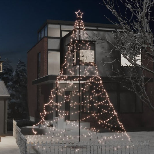 LED-Weihnachtsbaum mit Metallstange 1400 LEDs Warmweiß 5 m 88296