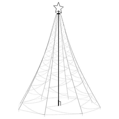 LED-Weihnachtsbaum mit Metallstange 1400 LEDs Kaltweiß 5 m 88294