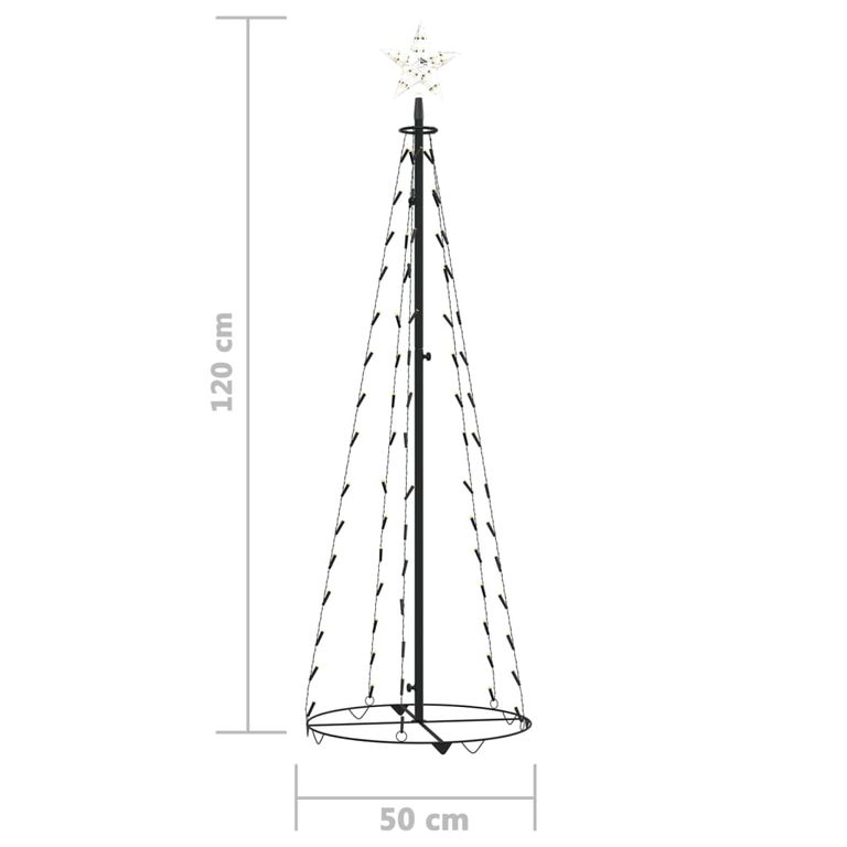 LED-Weihnachtskegelbaum Warmweiß 70 LEDs Dekoration 50x120 cm 126595