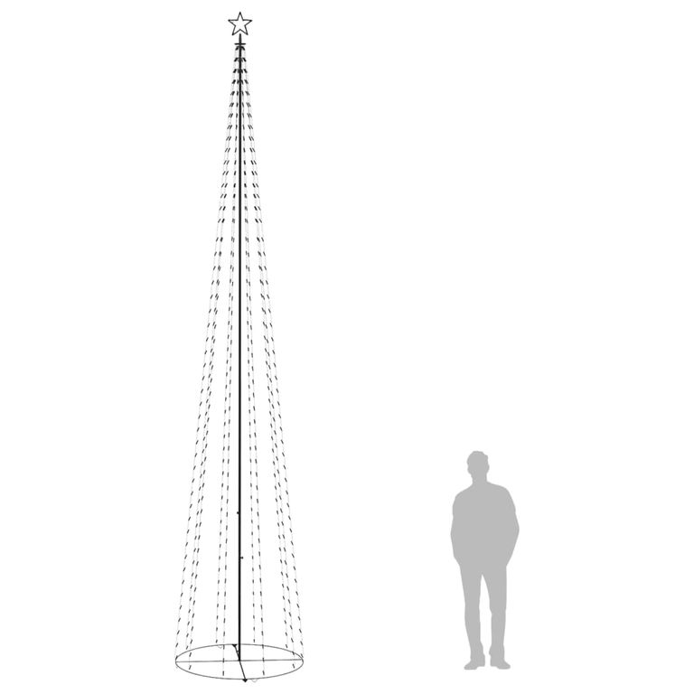 Weihnachtsbaum-Dekoration Kegelform 752 LEDs 160x500cm Kaltweiß 126586