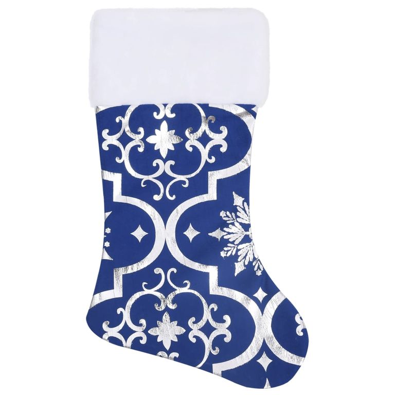 Luxus-Weihnachtsbaumdecke mit Socke Blau 122 cm Stoff 126909