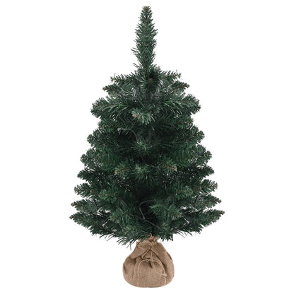 Künstlicher Weihnachtsbaum mit Ständer und LEDs Grün 60 cm PVC 125340