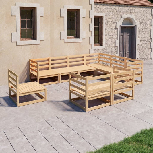 9-tlg. Garten-Lounge-Set Massivholz Kiefer 115467