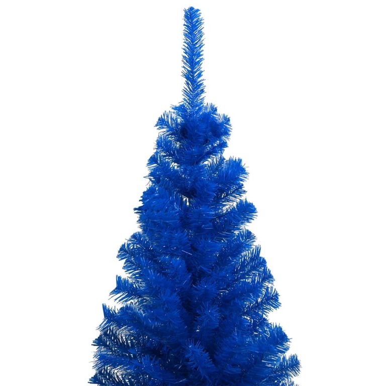 Künstlicher Weihnachtsbaum mit LEDs & Kugeln Blau 120 cm PVC 87500