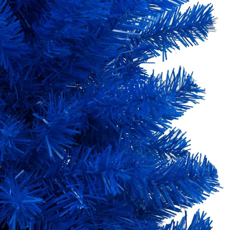 Künstlicher Weihnachtsbaum mit LEDs & Kugeln Blau 120 cm PVC 87500