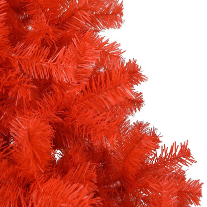 Künstlicher Weihnachtsbaum mit LEDs & Kugeln Rot 120 cm PVC 87580