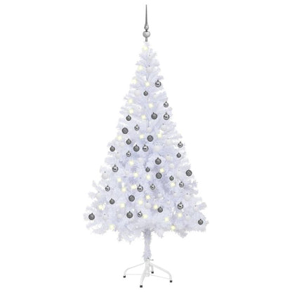 Künstlicher Weihnachtsbaum mit LEDs & Kugeln 120 cm 230 Zweige  87449