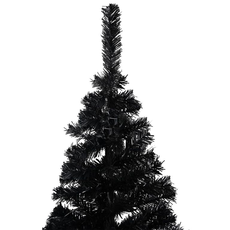 Künstlicher Weihnachtsbaum mit LEDs & Kugeln Schwarz 120cm PVC 128950