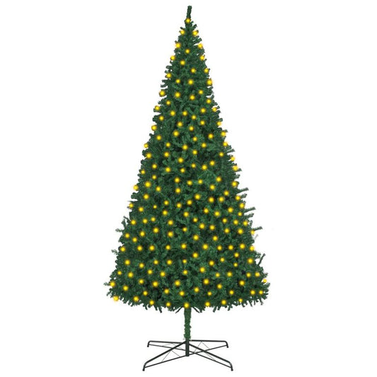 Künstlicher Weihnachtsbaum mit LEDs 400 cm Grün 129482