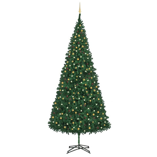 Künstlicher Weihnachtsbaum mit LEDs & Kugeln 500 cm Grün 127367