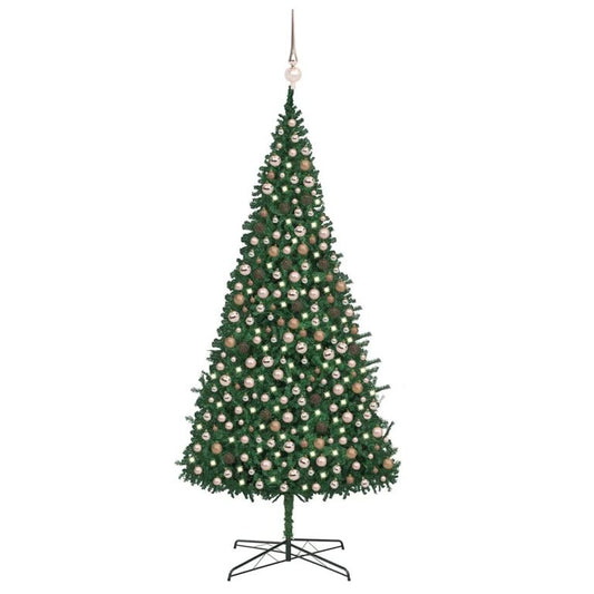 Künstlicher Weihnachtsbaum mit LEDs & Kugeln 400 cm Grün  87487