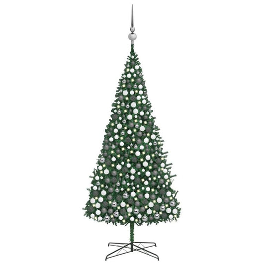 Künstlicher Weihnachtsbaum mit LEDs & Kugeln 400 cm Grün  87488