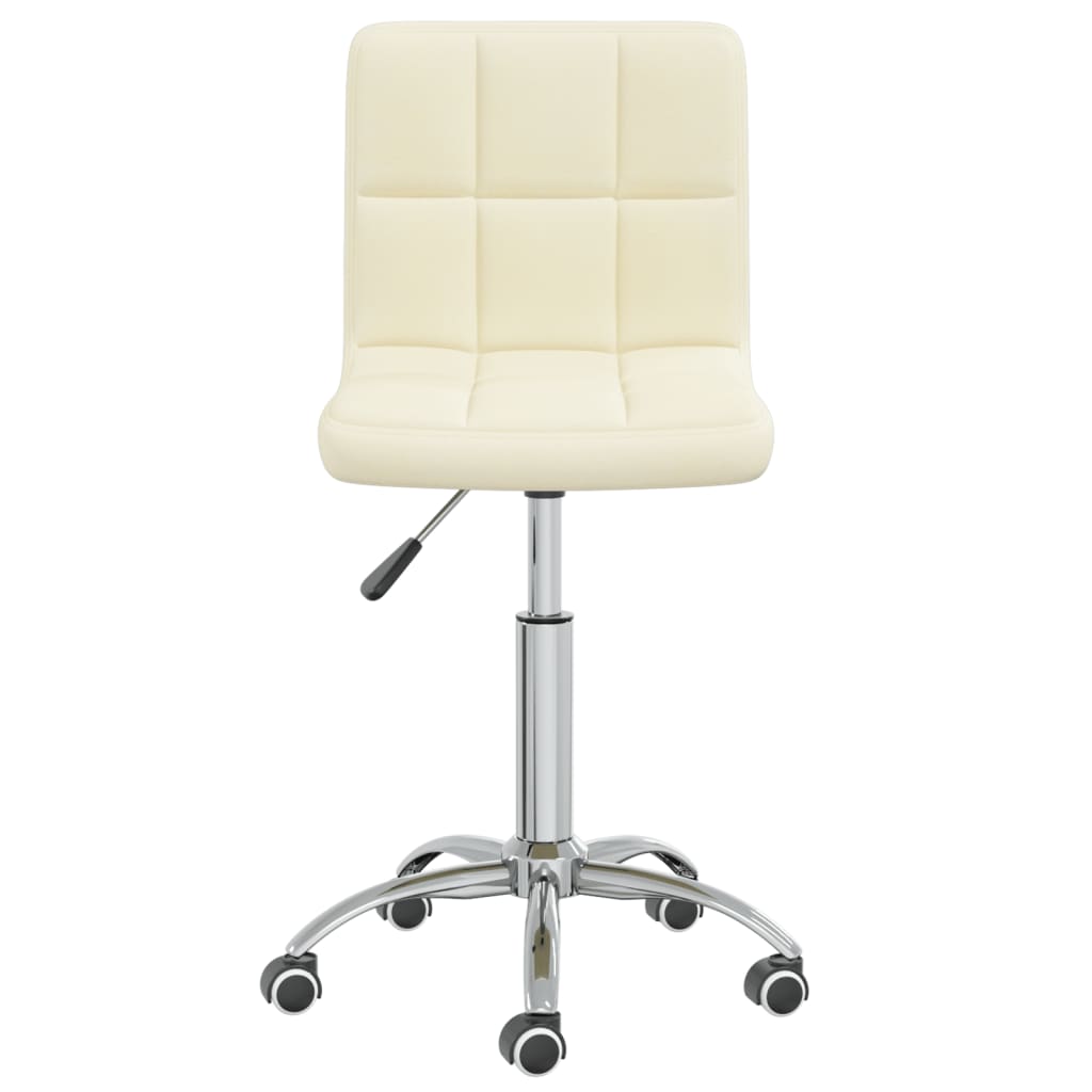 86036 Bürostuhl Drehbar Creme Stoff