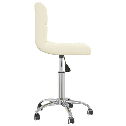 86036 Bürostuhl Drehbar Creme Stoff