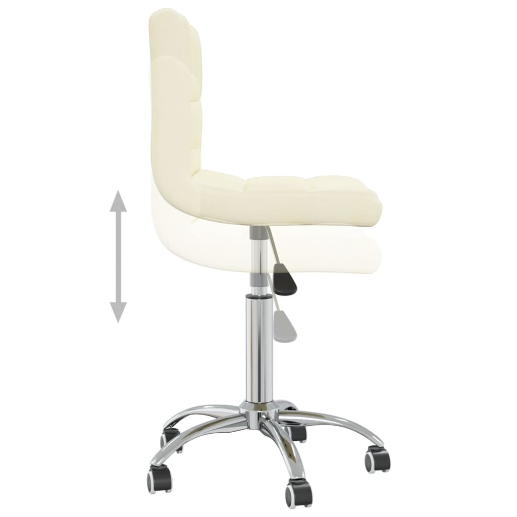 86036 Bürostuhl Drehbar Creme Stoff