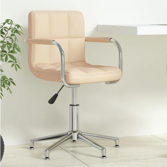 86153 Bürostuhl Drehbar Creme Stoff