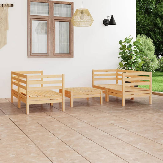 5-tlg. Garten-Lounge-Set Kiefer Massivholz  100327