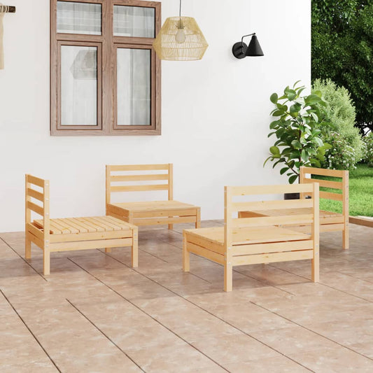 4-tlg. Garten-Lounge-Set Massivholz Kiefer  100326