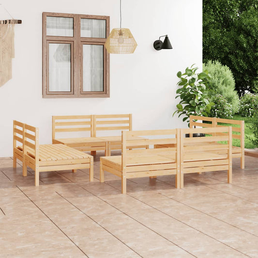 8-tlg. Garten-Lounge-Set Massivholz Kiefer 101806