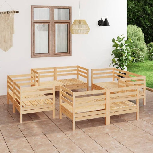 8-tlg. Garten-Lounge-Set Massivholz Kiefer 97398