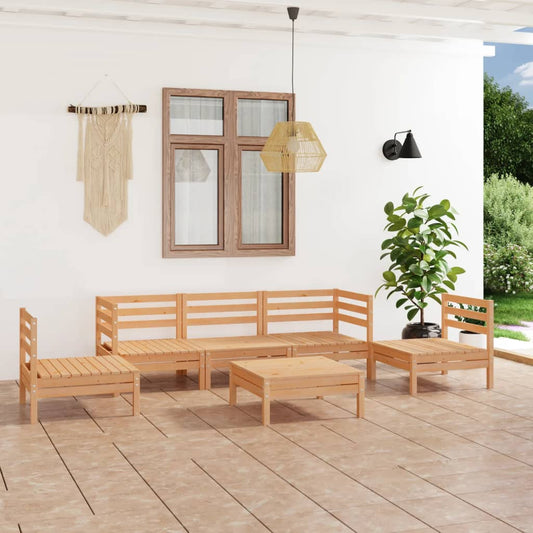 6-tlg. Garten-Lounge-Set Kiefer Massivholz 106487