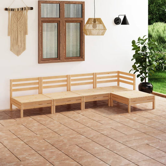 5-tlg. Garten-Lounge-Set Massivholz Kiefer 100320