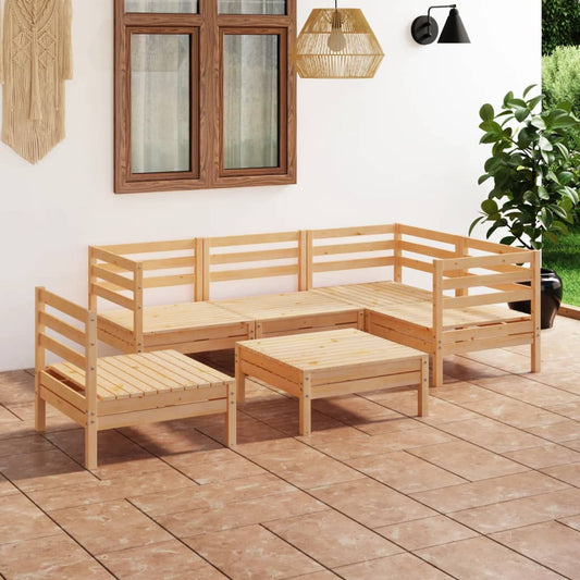 6-tlg. Garten-Lounge-Set Kiefer Massivholz 102776