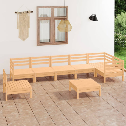 8-tlg. Garten-Lounge-Set Massivholz Kiefer 102782