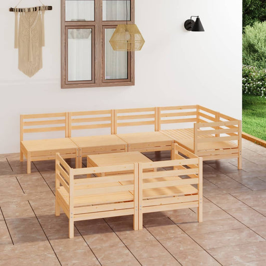 8-tlg. Garten-Lounge-Set Massivholz Kiefer 102795