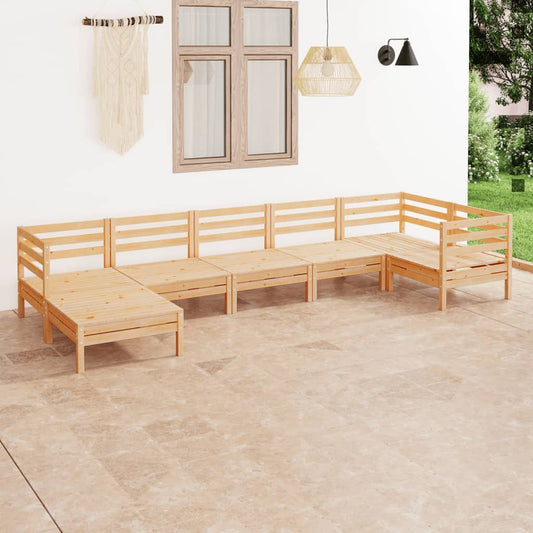 7-tlg. Garten-Lounge-Set Massivholz Kiefer 102812