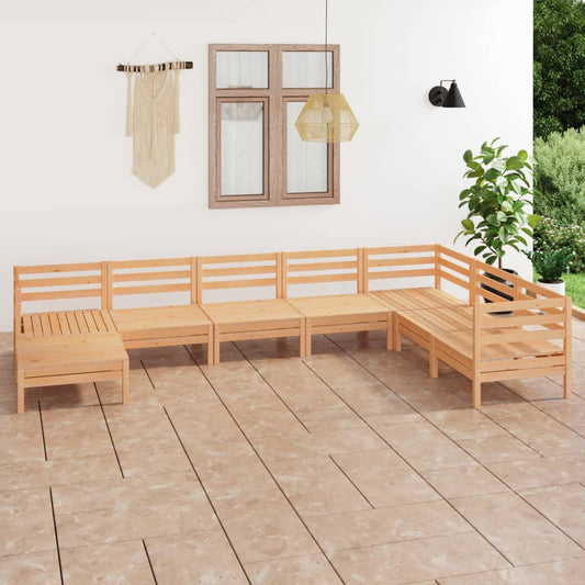 8-tlg. Garten-Lounge-Set Massivholz Kiefer 102819