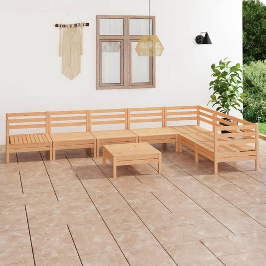 8-tlg. Garten-Lounge-Set Massivholz Kiefer 102828