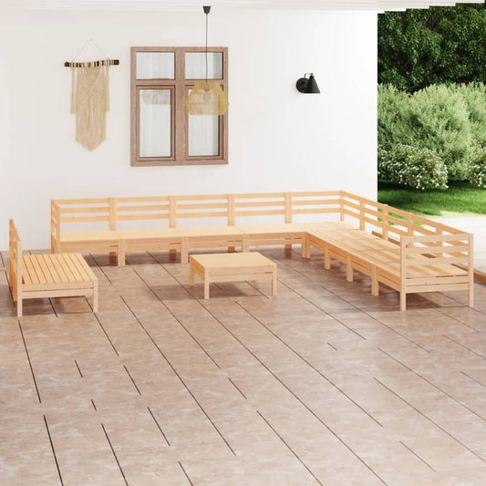 12-tlg. Garten-Lounge-Set Massivholz Kiefer 97274