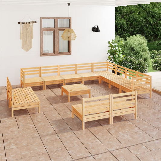 13-tlg. Garten-Lounge-Set Massivholz Kiefer 101804