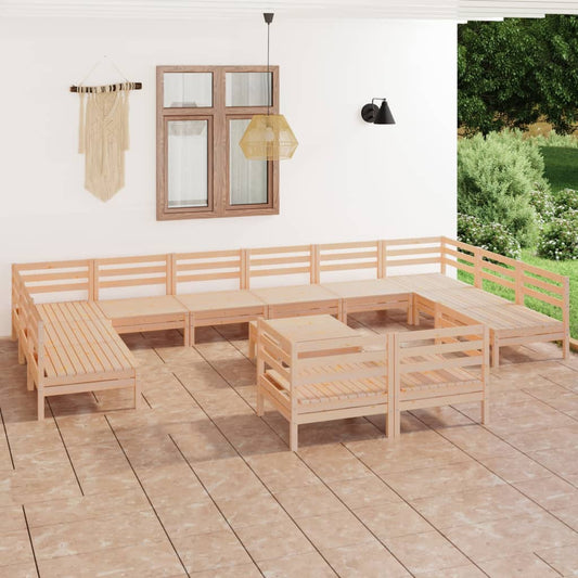 13-tlg. Garten-Lounge-Set Massivholz Kiefer 101807