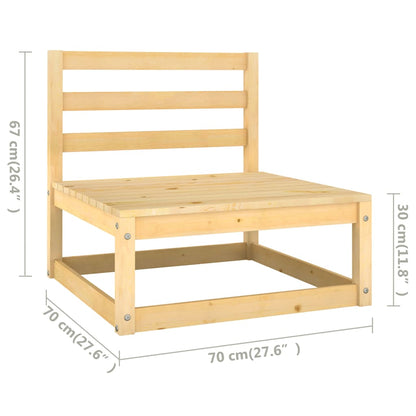 4-tlg. Garten-Lounge-Set mit Kissen Kiefer Massivholz 119242