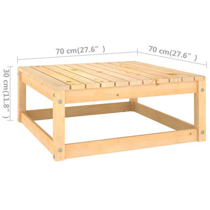 11-tlg. Garten-Lounge-Set mit Kissen Massivholz Kiefer 120905