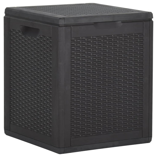 Garten-Aufbewahrungsbox 90 L Schwarz PP Rattan 119928