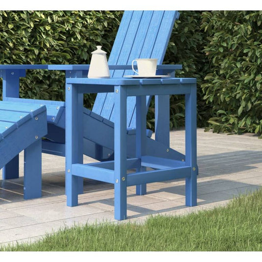 Adirondack-Gartentisch Meeresblau 38x38x46 cm HDPE 96508