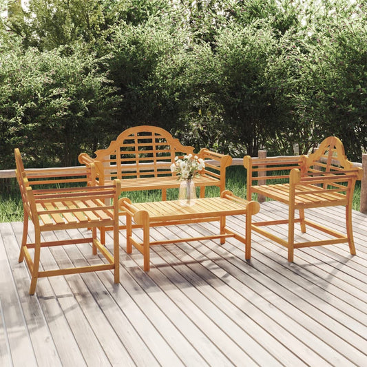 4-tlg. Garten-Lounge-Set Massivholz Teak 105624