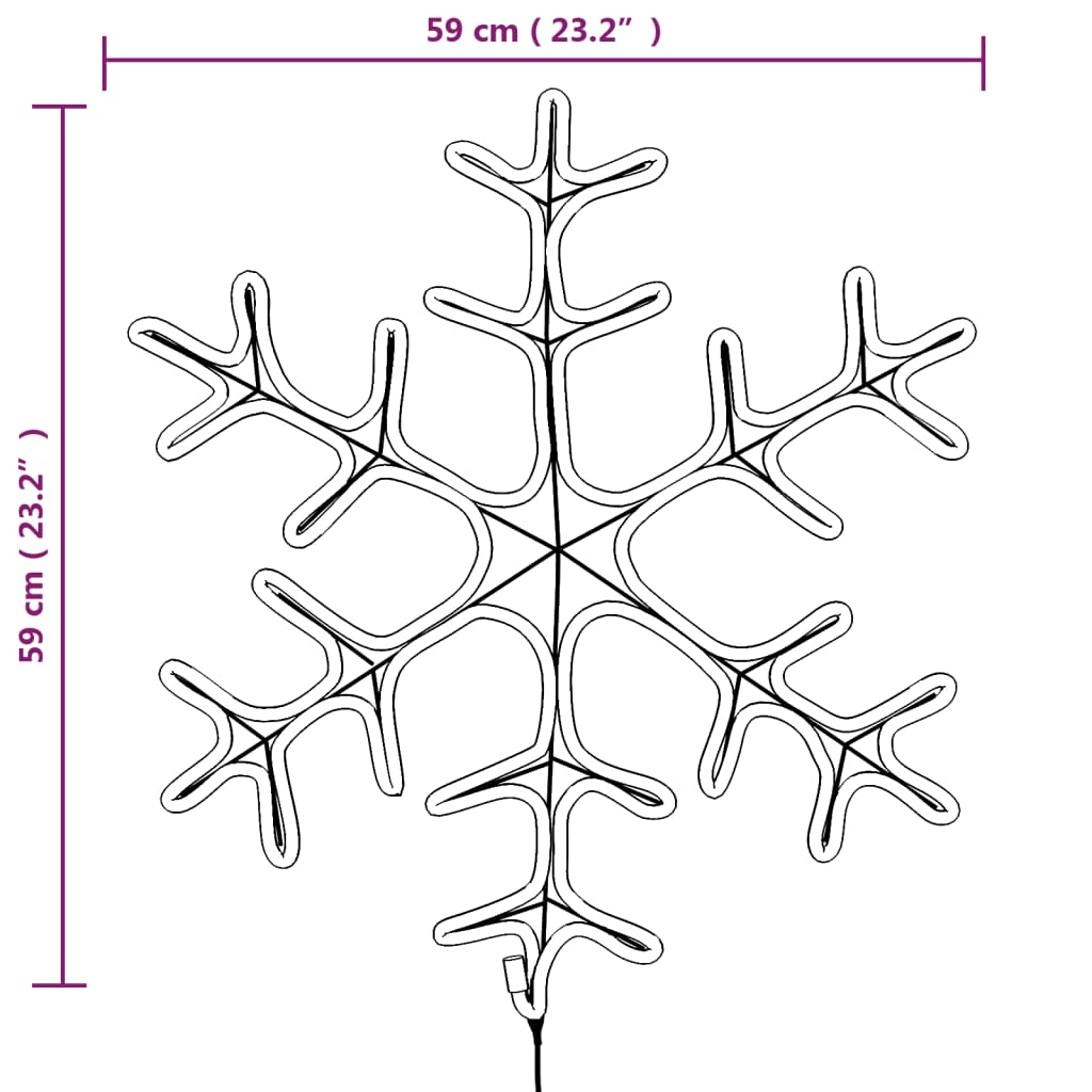 LED-Silhouette Schneeflocke 144 LEDs Warmweiß 88190