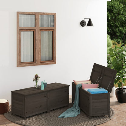 Outdoor-Kissenbox Anthrazit 150x50x56 cm Massivholz Tanne 120261