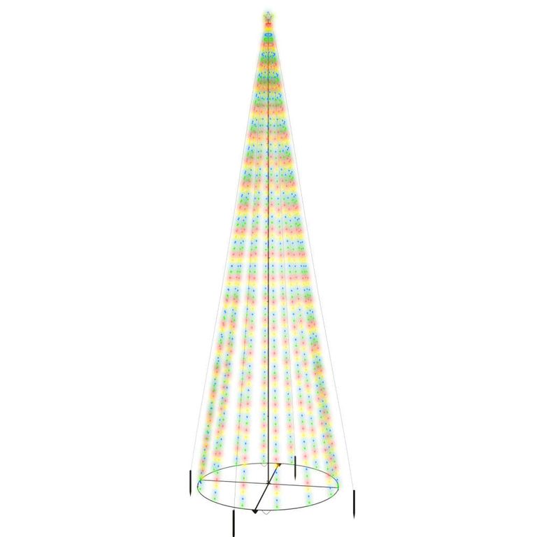 Weihnachtsbaum Kegelform Mehrfarbig 1134 LEDs 230x800 cm 125912