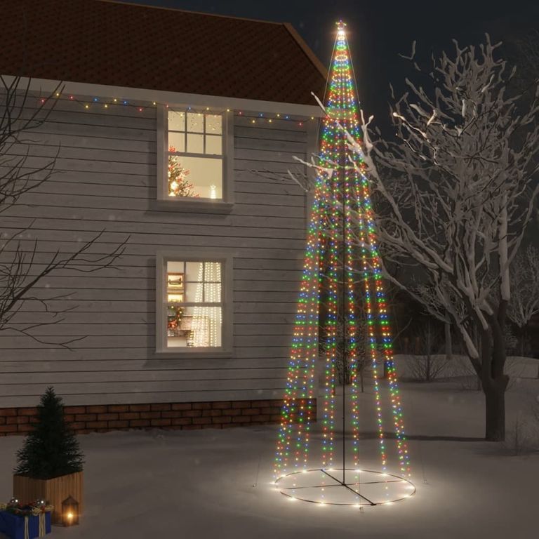 Weihnachtsbaum Kegelform Mehrfarbig 1134 LEDs 230x800 cm 125912