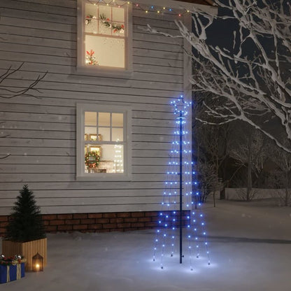 LED-Weihnachtsbaum mit Erdnägeln Blau 108 LEDs 180 cm 127159