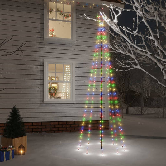 LED-Weihnachtsbaum mit Erdnägeln Mehrfarbig 310 LEDs 300 cm 88284