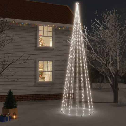 LED-Weihnachtsbaum mit Erdnägeln Kaltweiß 1134 LEDs 800 cm 126620