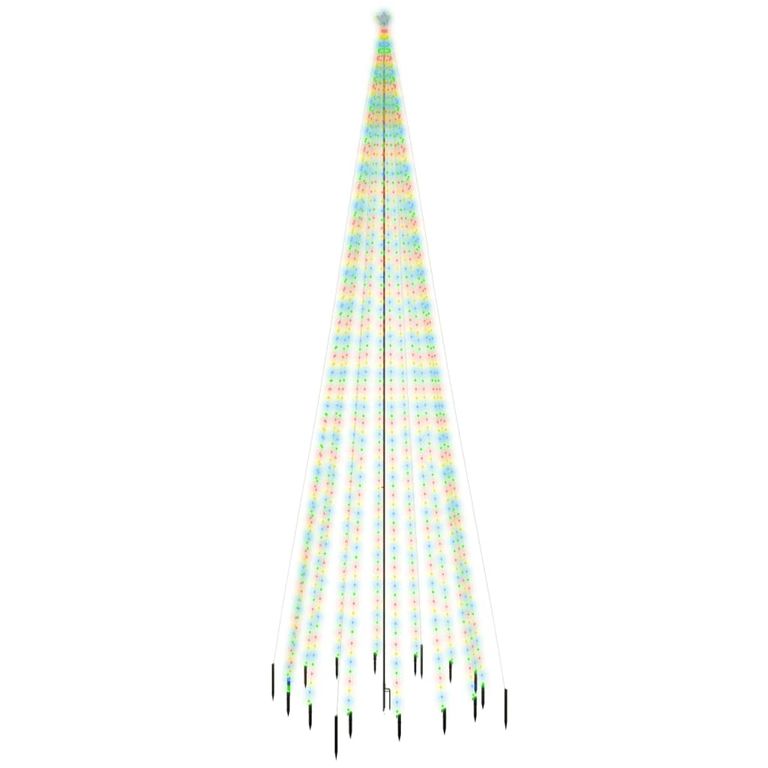 LED-Weihnachtsbaum mit Erdnägeln Mehrfarbig 1134 LEDs 800 cm 126287