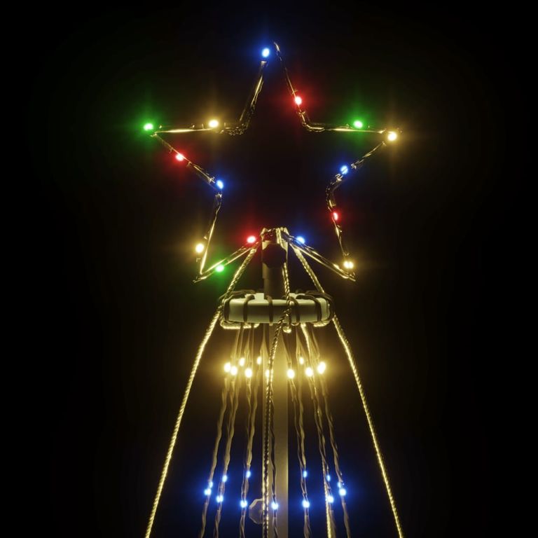 LED-Weihnachtsbaum mit Erdnägeln Mehrfarbig 1134 LEDs 800 cm 126287