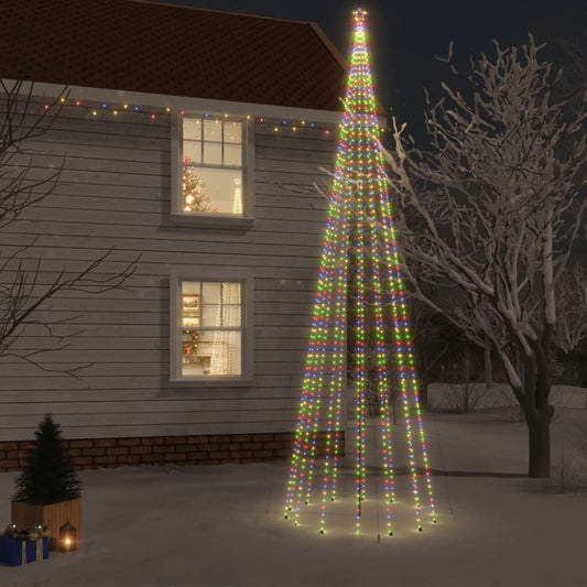 LED-Weihnachtsbaum mit Erdnägeln Mehrfarbig 1134 LEDs 800 cm 126287